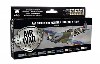Farby Vallejo Zestaw 71162 RAF Colors Day Fighters 1941-1945 & P.R.U