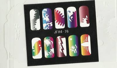 Szablony do paznokci, 10 kształtów JFH4